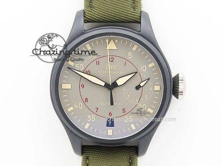 MIROTIME 0401 Timeless Big Pilot Real PR IW500901 ZF 1:1 Best Edition On Black Leather Strap A 7340